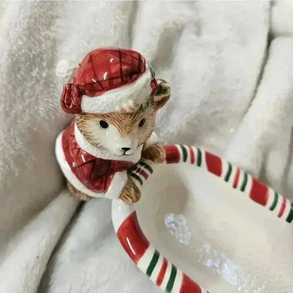 FITZ & FLOYD Peppermint Teddy Cracker Tray - Picture 3 of 9